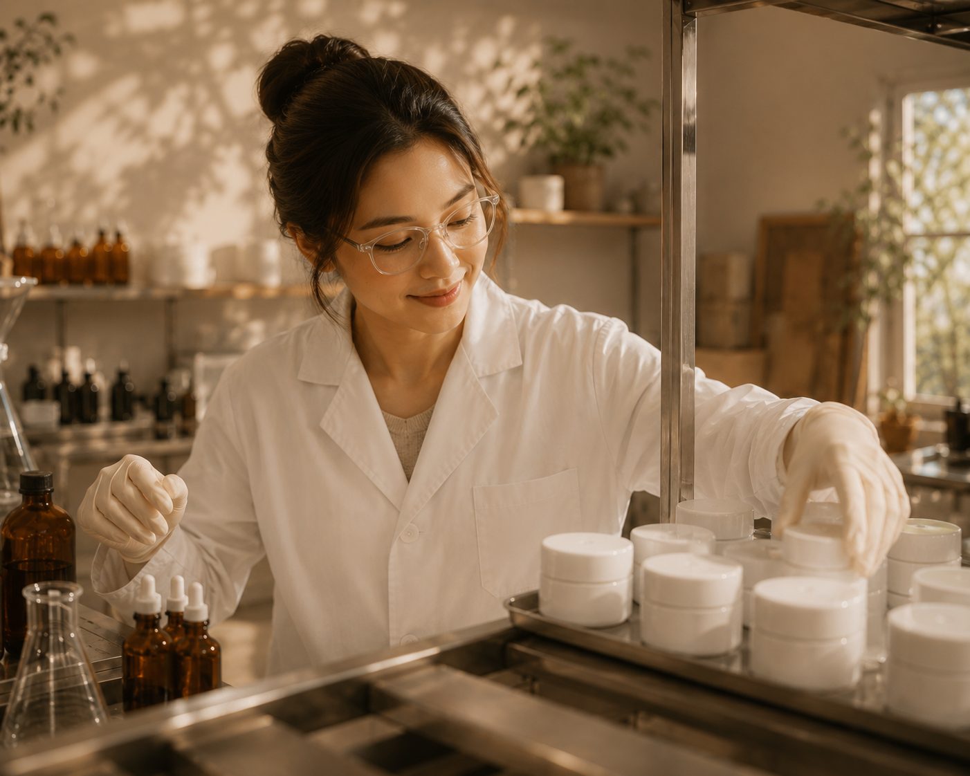Section background — lab / science